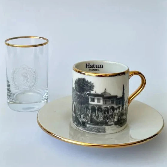 Hatun İstanbul 24 Ayar Altın Detaylı Türk Kahvesi Seti – Hatun İstanbul