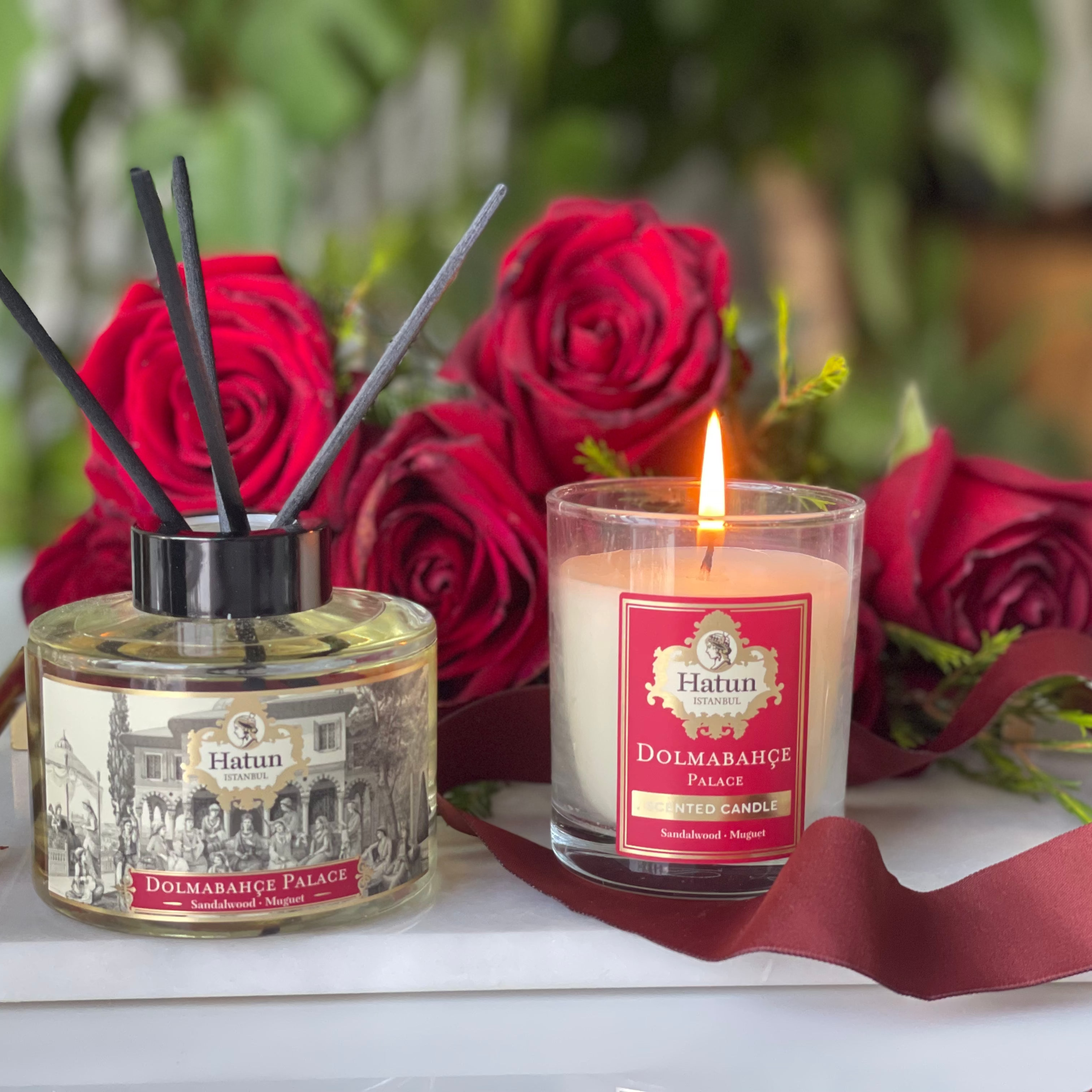 Dolmabahçe Palace Sandal Ağacı & Müge Sticker Mum 130 gr – Hatun İstanbul
