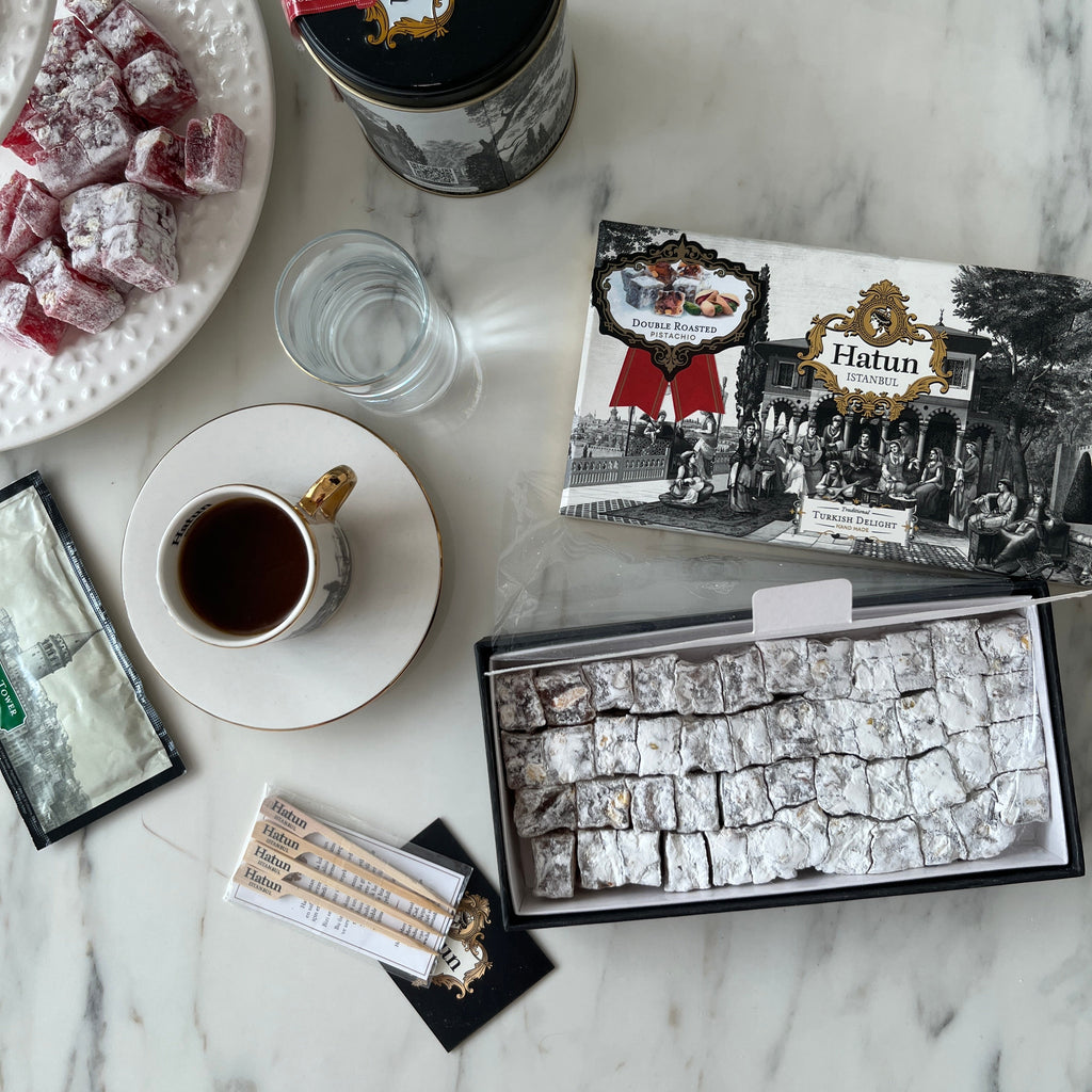 Duble Antep Fıstıklı Çifte Kavrulmuş Lokum 180 gr – Hatun İstanbul